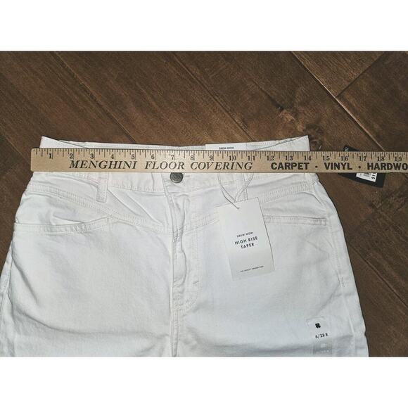 NWT! LUCKY BRAND Denim Drew Mom High Rise Taper Jean White Stretch 6/28R $119 - Picture 8 of 10